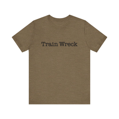 Train Wreck, Typewriter Style Unisex T-Shirt