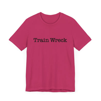 Train Wreck, Typewriter Style Unisex T-Shirt