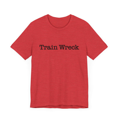Train Wreck, Typewriter Style Unisex T-Shirt