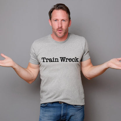 Train Wreck, Typewriter Style Unisex T-Shirt